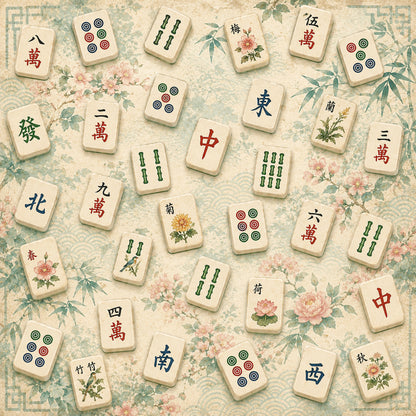 Mahjongg 12 x 12 Double-Sided Scrapbook Paper by SSC Designs - 15 Pieces