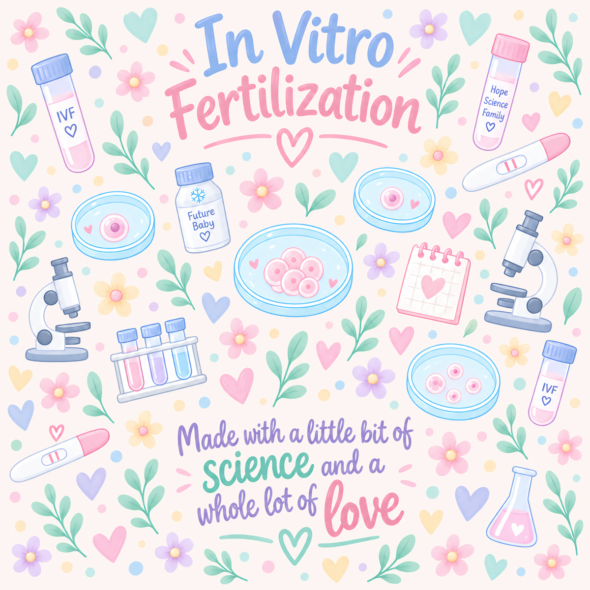 In Vitro Fertilization (IVF) 12 x 12 Double-Sided Scrapbook Paper by SSC Designs - 15 Pack