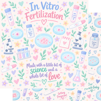 In Vitro Fertilization (IVF) 12 x 12 Double-Sided Scrapbook Paper by SSC Designs - 15 Pack