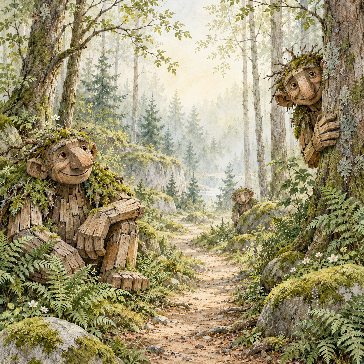 Troll Hunting Collection Peeking Troll 12 x 12 Double-Sided Scrapbook Paper by SSC Designs - 15 Pack
