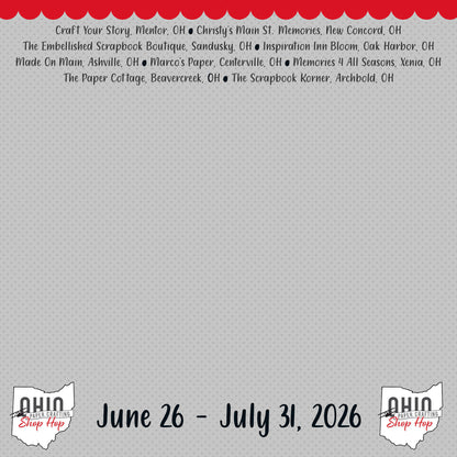 Ohio Collection Shop Hop 2026 12 x 12 Double-Sided Scrapbook Paper by SSC Designs