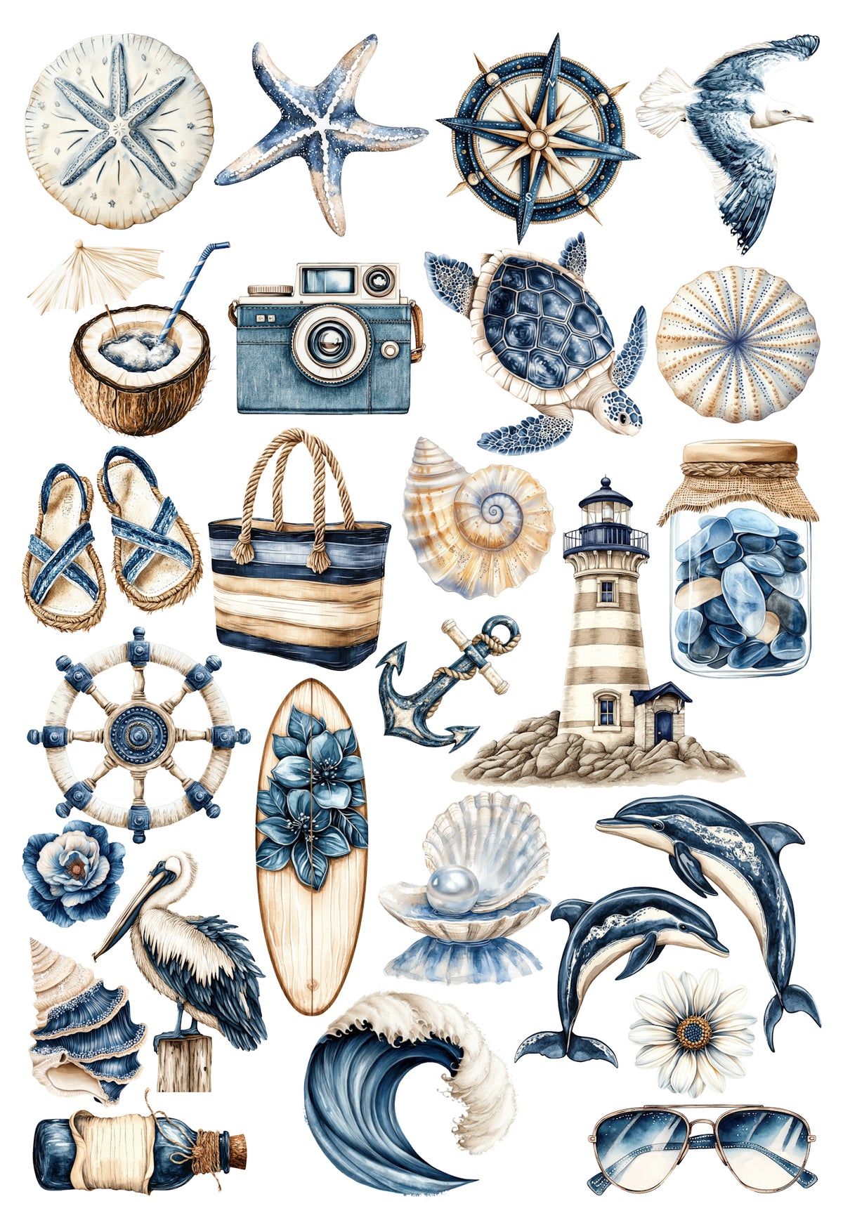Saltwater Shores 12 x 12 Scrapbook Paper & Embellishment Kit by SSC Designs - 3 Kits