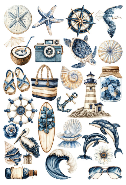 Saltwater Shores 12 x 12 Scrapbook Paper & Embellishment Kit by SSC Designs - 3 Kits
