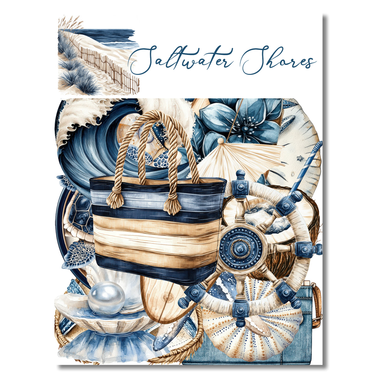 Saltwater Shores 12 x 12 Scrapbook Paper & Embellishment Kit by SSC Designs - 3 Kits