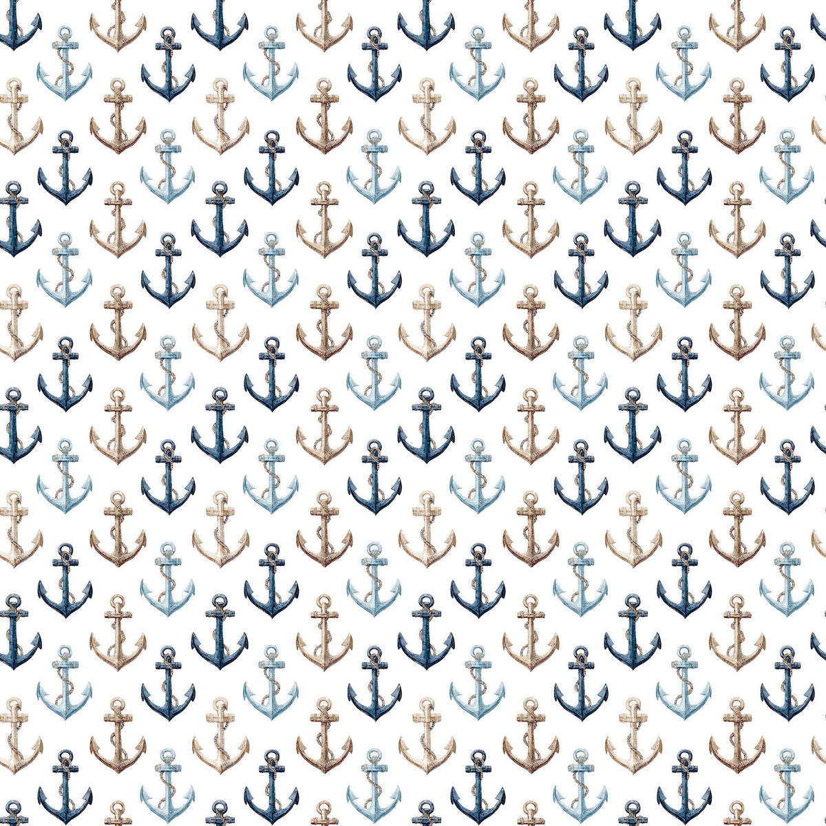 Saltwater Shores Collection Anchored In Paradise 12 x 12 Double-Sided Scrapbook Paper by SSC Designs - 15 Pack
