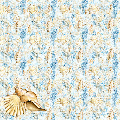 Frou Frou's Sun & Sand Collection Conch You Hear Me? 12 x 12 Double-Sided Scrapbook Paper - 15 Pack