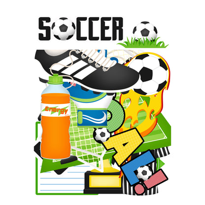 Soccer Season Collection Laser Cut Scrapbook Ephemera Embellishments by SSC Designs - 3 Packs