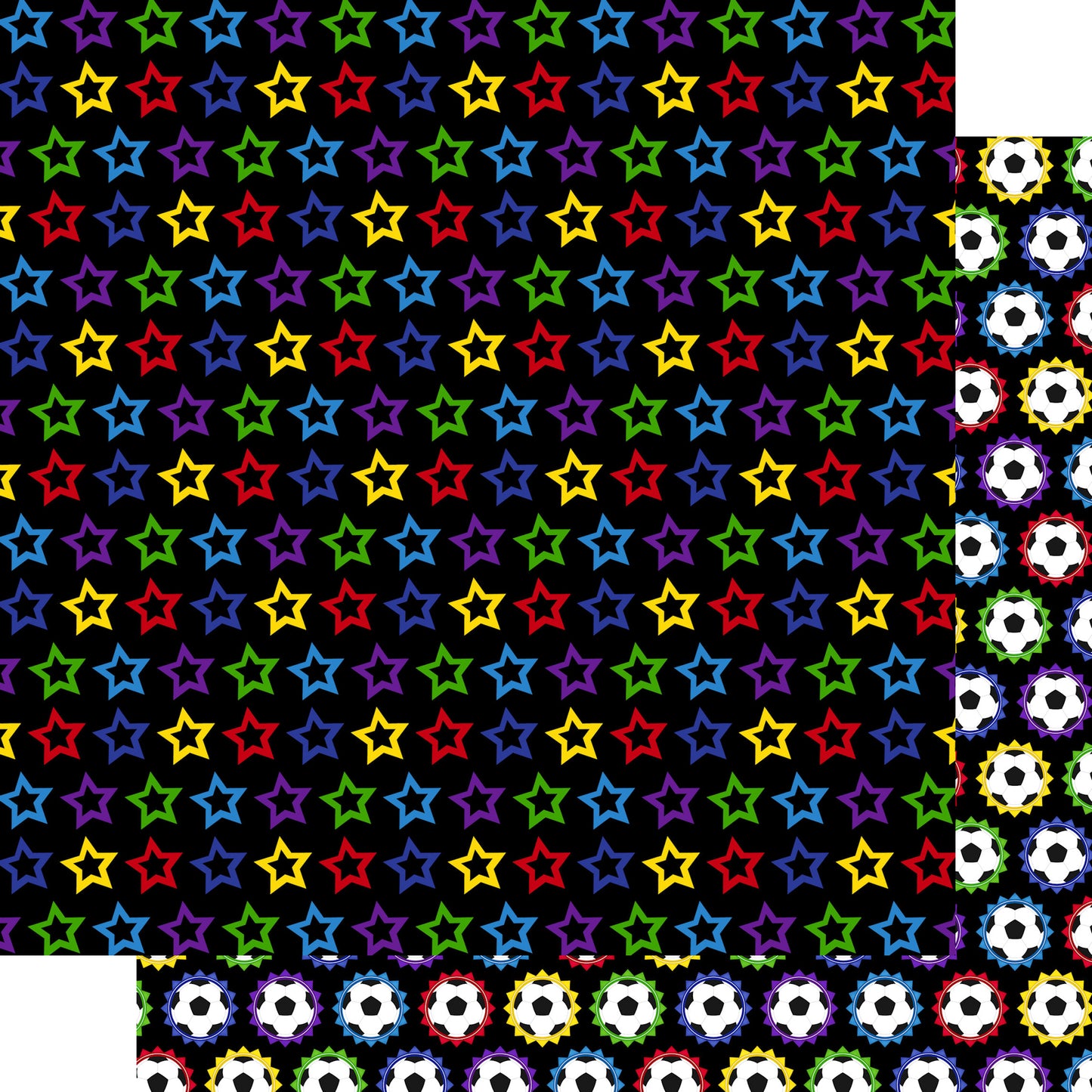 Soccer Season Collection Star Player 12 x 12 Double-Sided Scrapbook Paper by SSC Designs - 15 Pack
