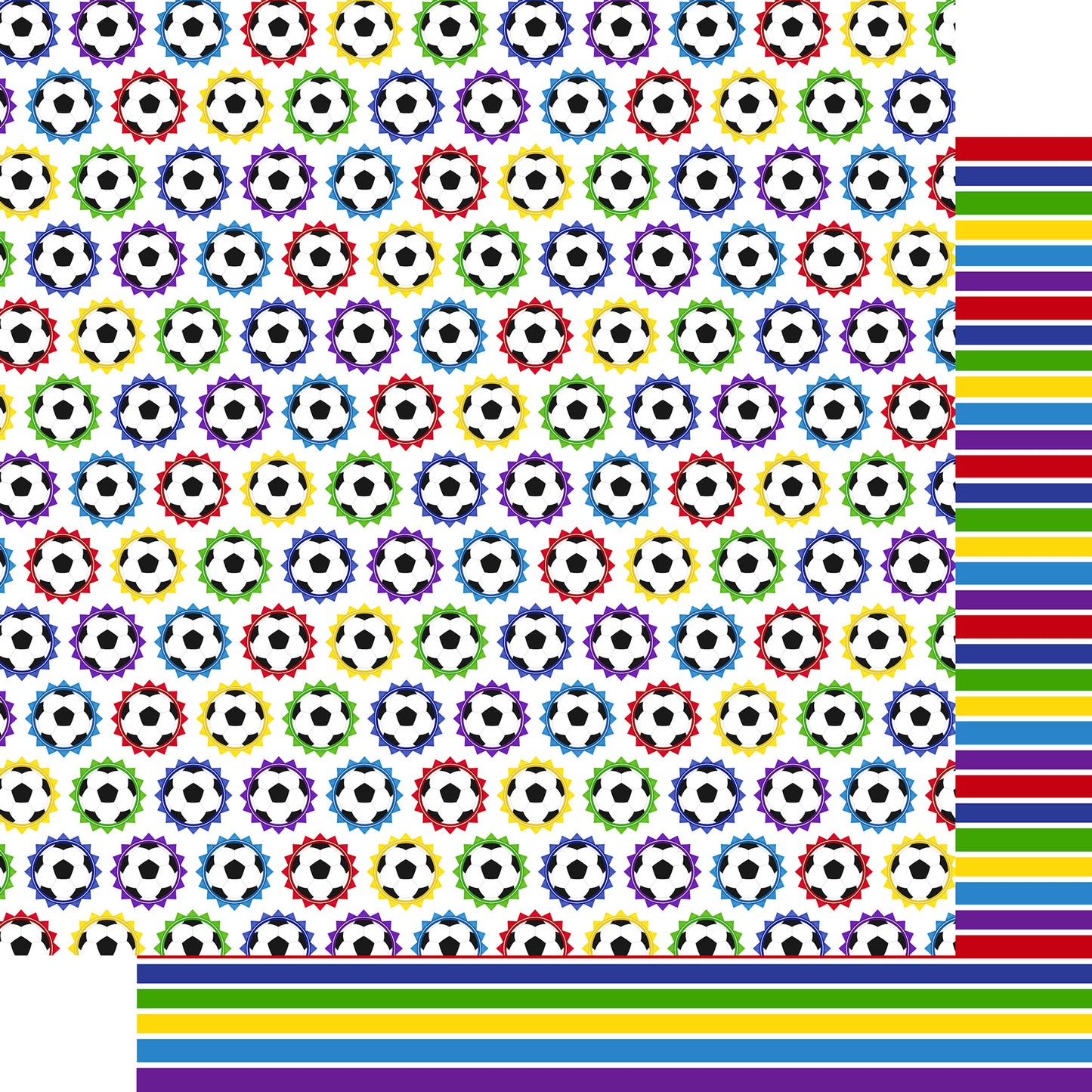 Soccer Season Collection Team Spirit 12 x 12 Double-Sided Scrapbook Paper by SSC Designs - 15 Pack