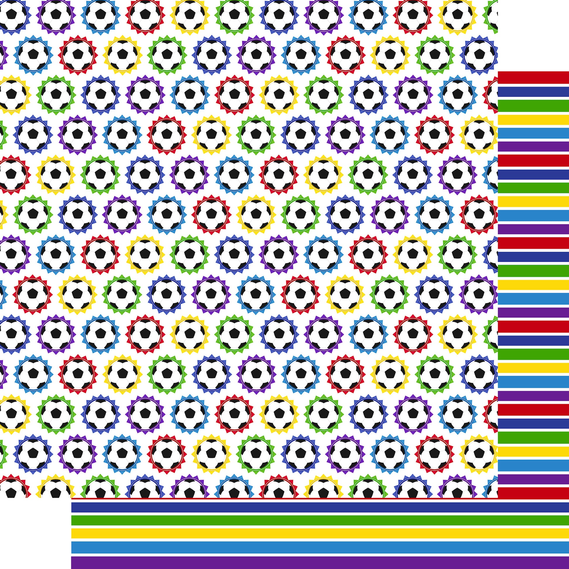 Soccer Season Collection Team Spirit 12 x 12 Double-Sided Scrapbook Paper by SSC Designs - 15 Pack