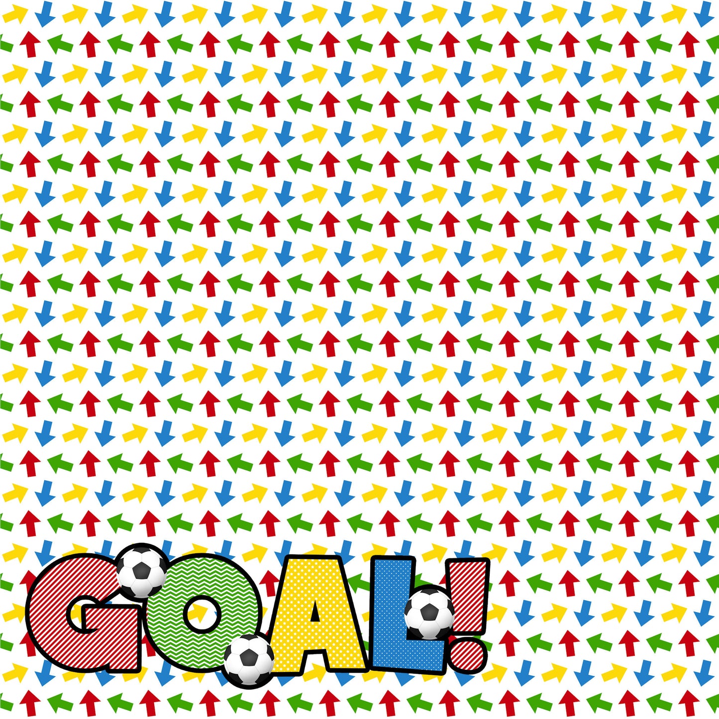 Soccer Season Collection Victory Shout 12 x 12 Double-Sided Scrapbook Paper by SSC Designs - 15 Pack