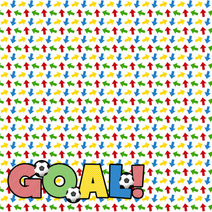 Soccer Season Collection Victory Shout 12 x 12 Double-Sided Scrapbook Paper by SSC Designs - 15 Pack