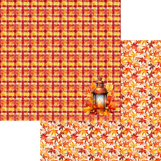 Fall Blessings Collection Light The Night 12 x 12 Double-Sided Scrapbook Paper by SSC Designs - 15 Pack