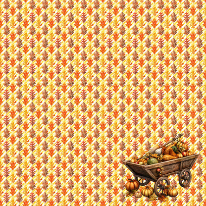 Fall Blessings Collection Fall Gourds 12 x 12 Double-Sided Scrapbook Paper by SSC Designs - 15 Pack