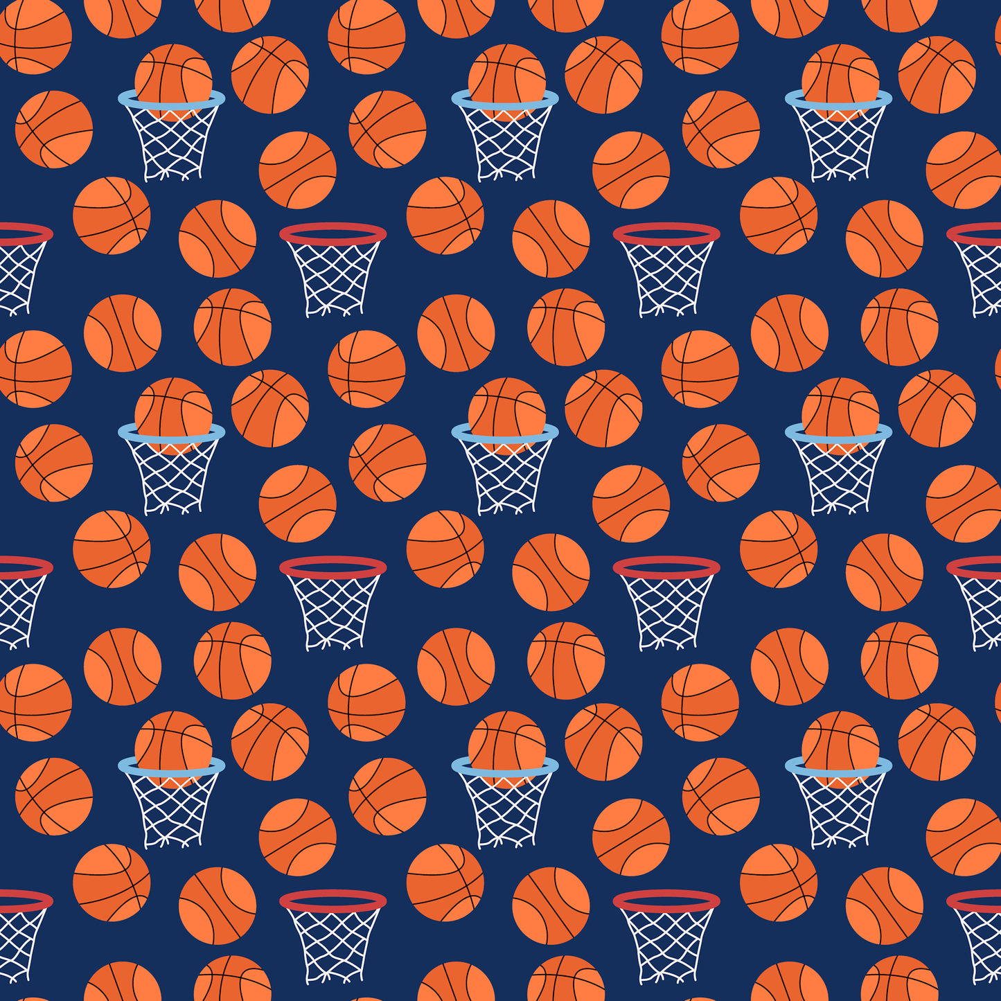 Sports Beat Collection Basketball Hoops 12 x 12 Double-Sided Scrapbook Paper by SSC Designs - 15 Pack