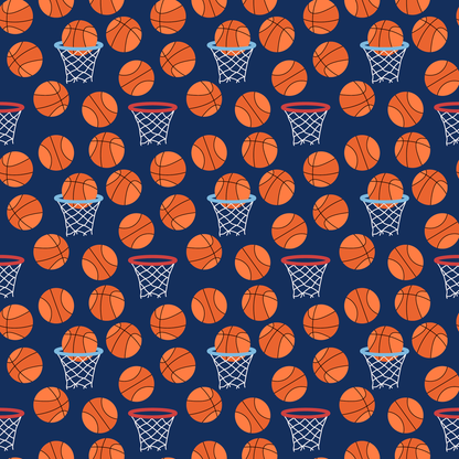 Sports Beat Collection Basketball Hoops 12 x 12 Double-Sided Scrapbook Paper by SSC Designs - 15 Pack