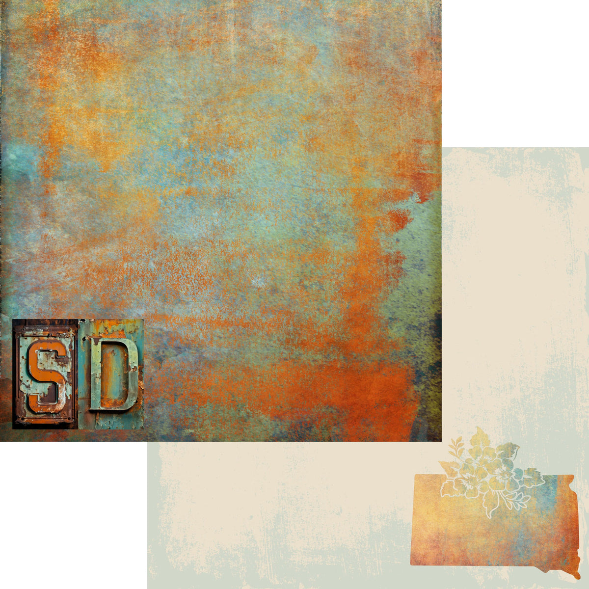 State Plates Collection South Dakota 12 x 12 Double-Sided Scrapbook Paper by SSC Designs