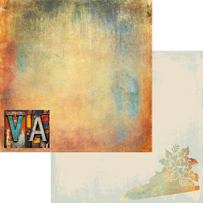 State Plates Collection Virginia 12 x 12 Double-Sided Scrapbook Paper by SSC Designs
