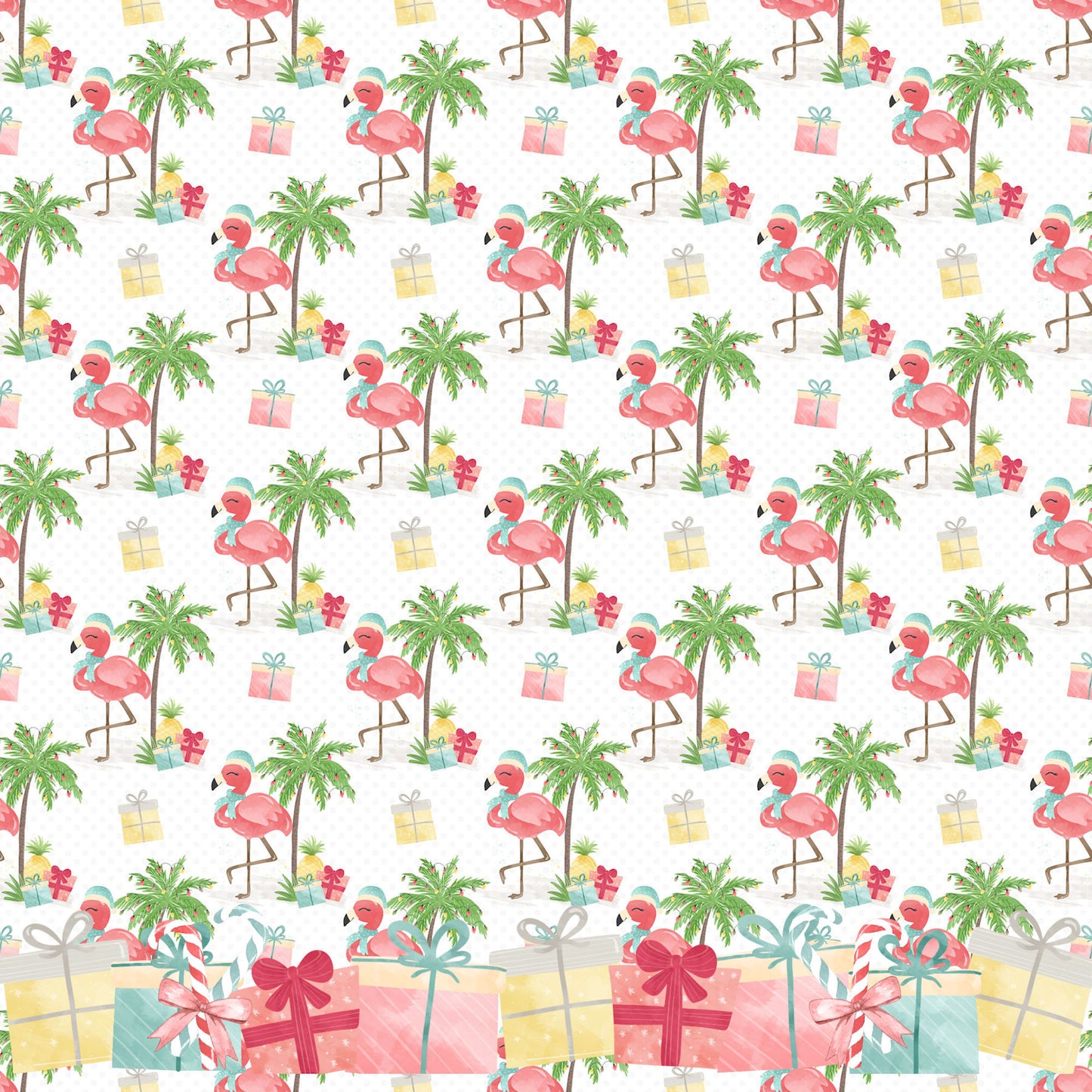 Flamingo Christmas Collection Flamingo Fun 12 x 12 Double-Sided Scrapbook Paper - 15 Pack