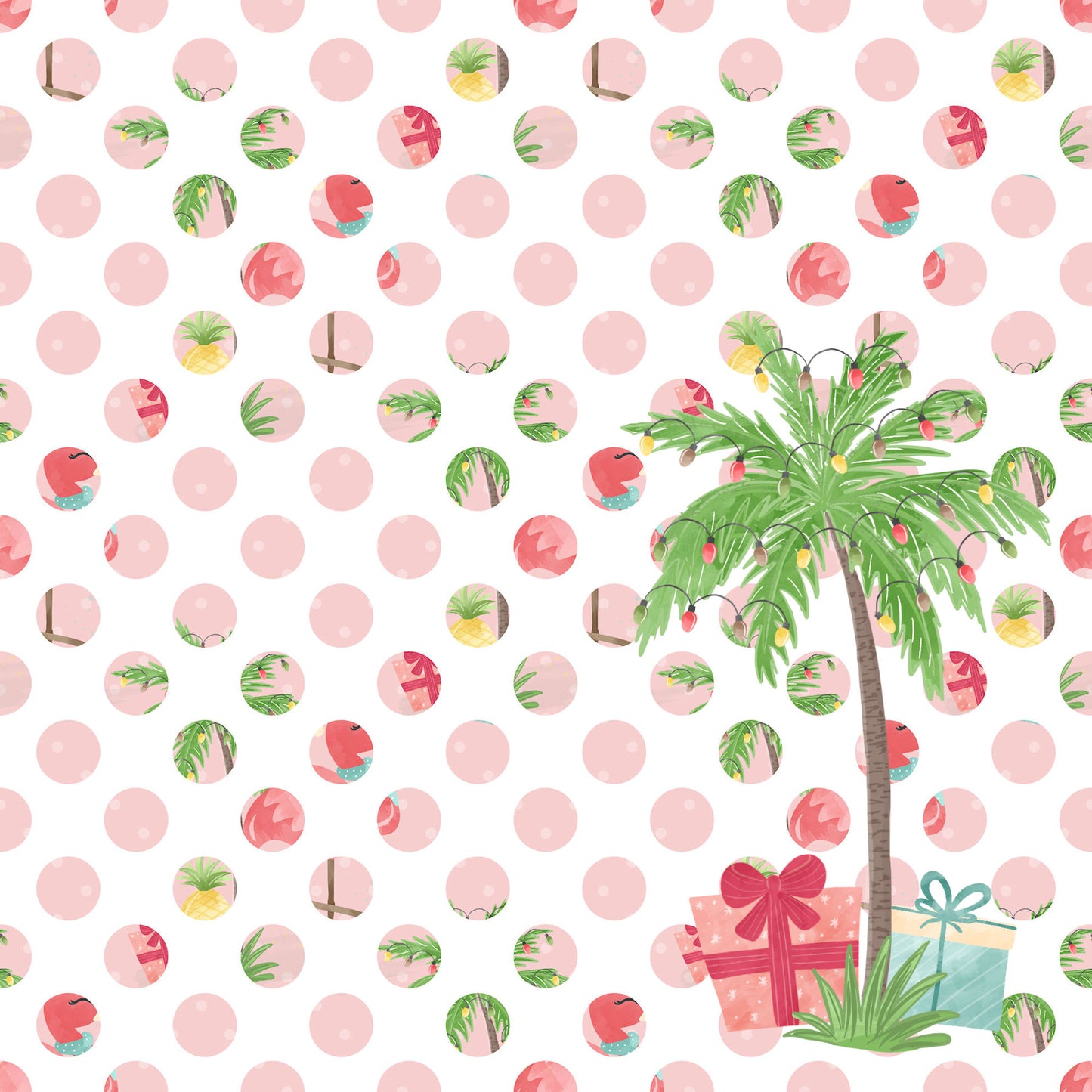 Flamingo Christmas Collection Gift Exchange 12 x 12 Double-Sided Scrapbook Paper - 15 Pack