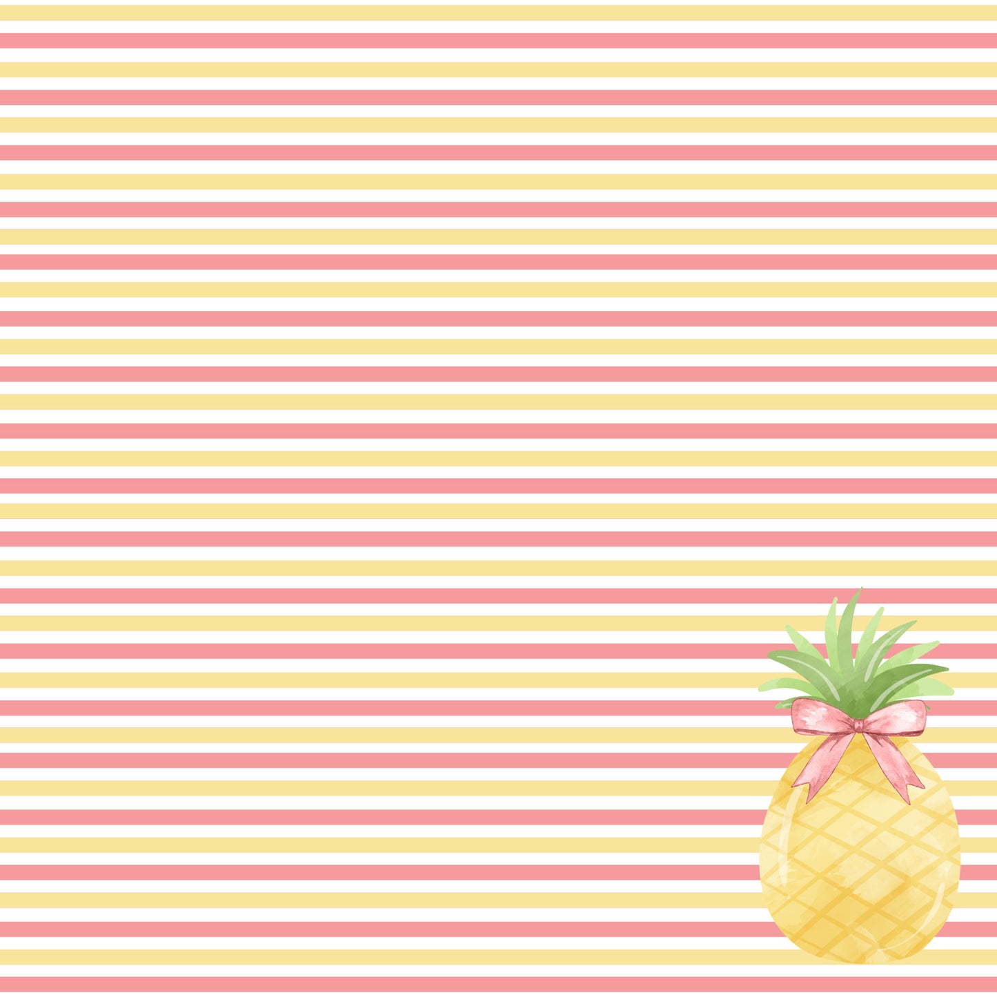 Flamingo Christmas Collection Pineapple Delight 12 x 12 Double-Sided Scrapbook Paper - 15 Pack