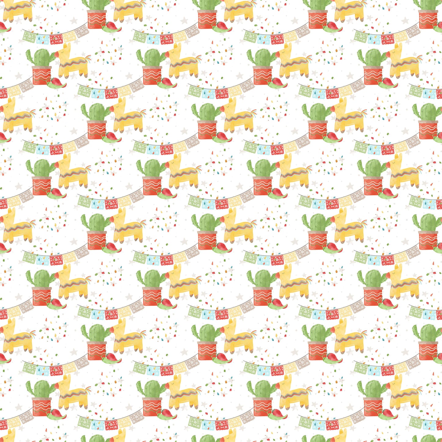 Fiesta Collection Cactus 12 x 12 Double-Sided Scrapbook Paper - 15 Pack