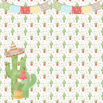 Fiesta Collection Sombrero 12 x 12 Double-Sided Scrapbook Paper - 15 Pack