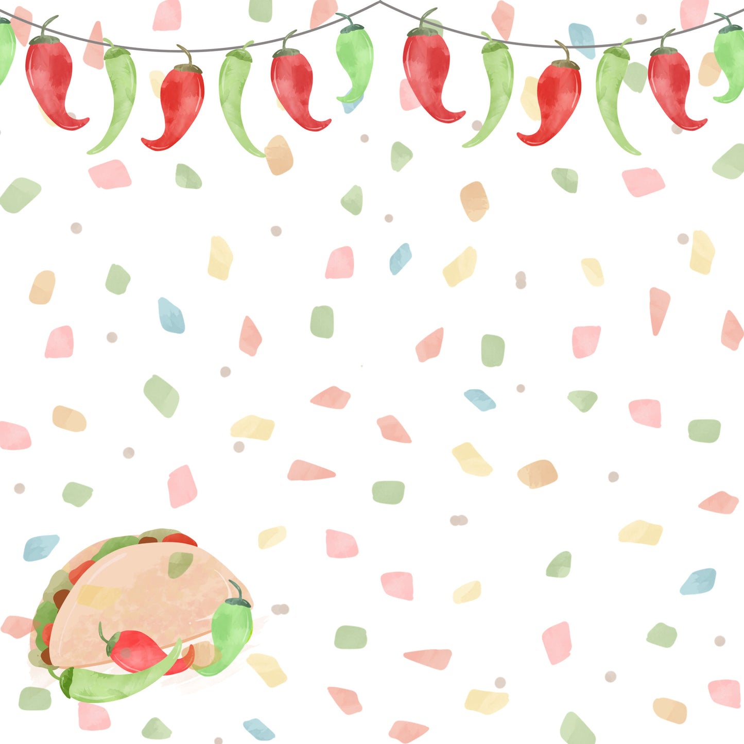 Fiesta Collection Hot Peppers 12 x 12 Double-Sided Scrapbook Paper - 15 Pack