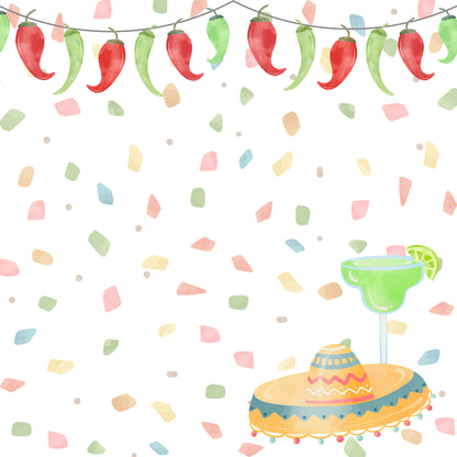 Fiesta Collection Hot Peppers 12 x 12 Double-Sided Scrapbook Paper - 15 Pack