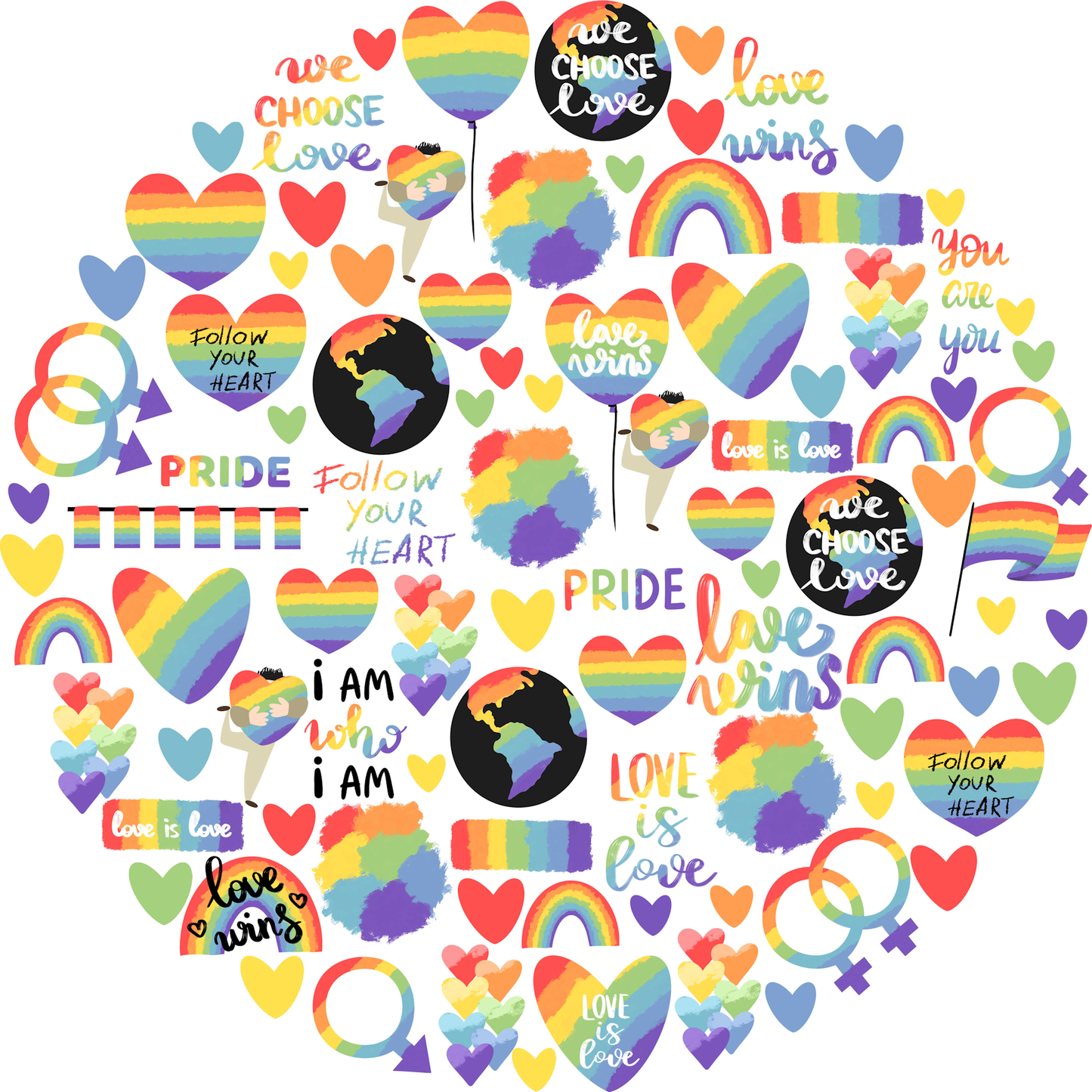 Love Wins Collection I Am Who I Am 12 x 12 Double-Sided Scrapbook Paper - 15 Pack