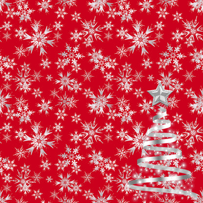 Peppermint Christmas Collection Snazzy Snowflakes 12 x 12 Double-Sided Scrapbook Paper - 15 Pack