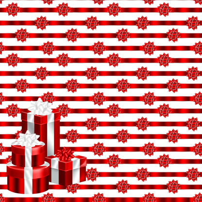 Peppermint Christmas Collection Put A Bow On It 12 x 12 Double-Sided Scrapbook Paper - 15 Pack