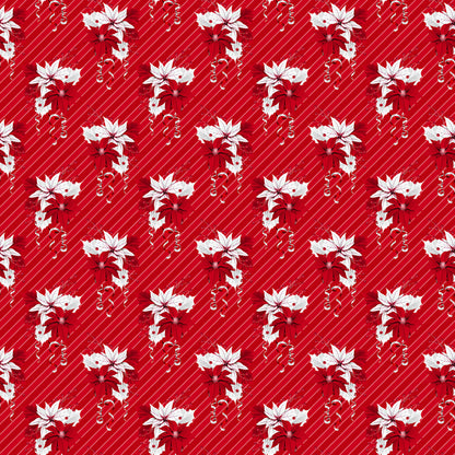 Peppermint Christmas Collection Put A Bow On It 12 x 12 Double-Sided Scrapbook Paper - 15 Pack