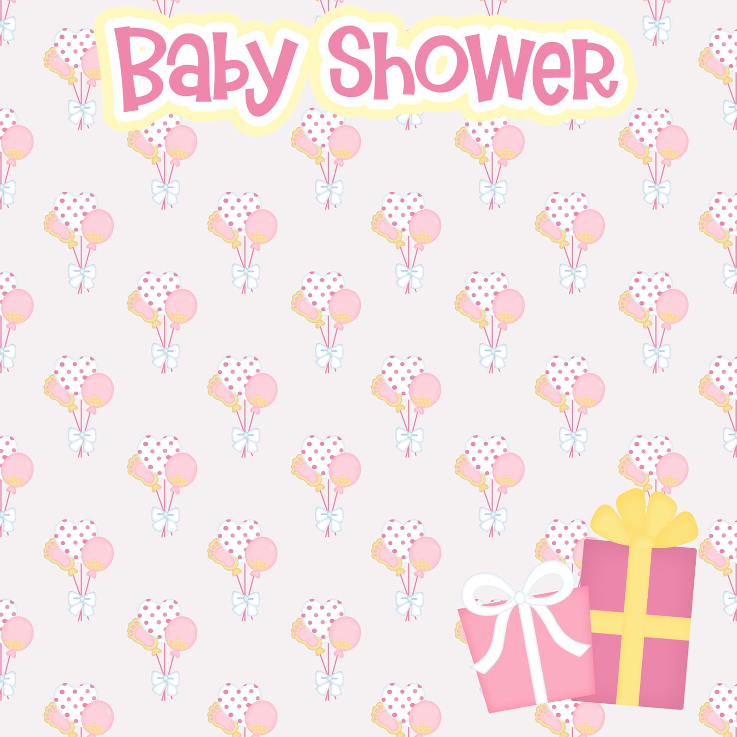 Ready To Pop Collection Baby Shower Girl 12 x 12 Double-Sided Scrapbook Paper - 15 Pack