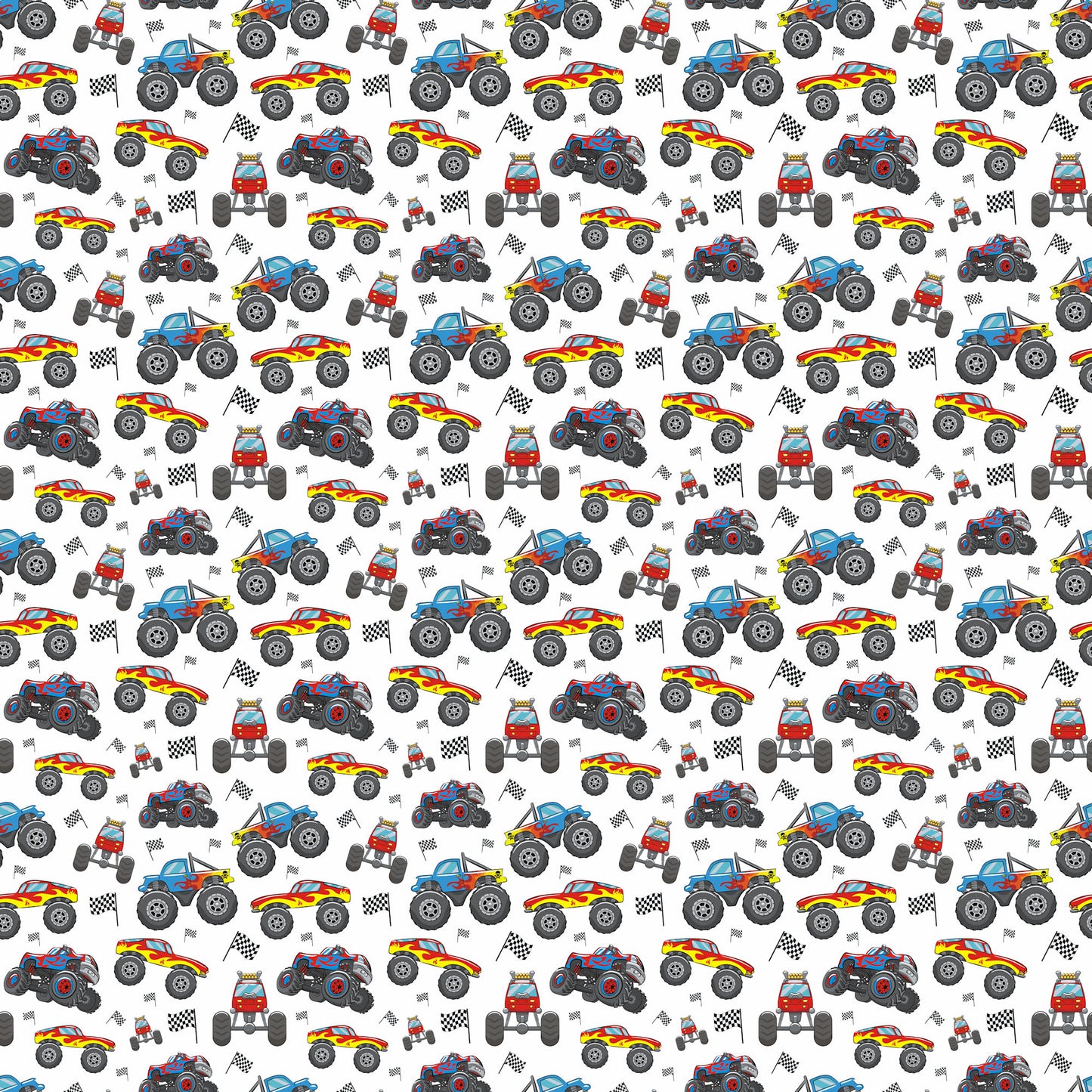 Monster Trucks 12 x 12 Double-Sided Scrapbook Paper by SSC Designs