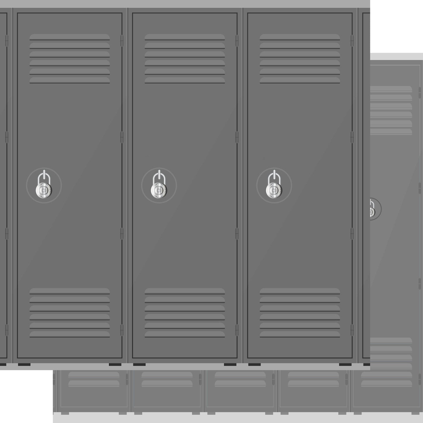 School Lockers 12 x 12 Double-Sided Scrapbook Paper by SSC Designs