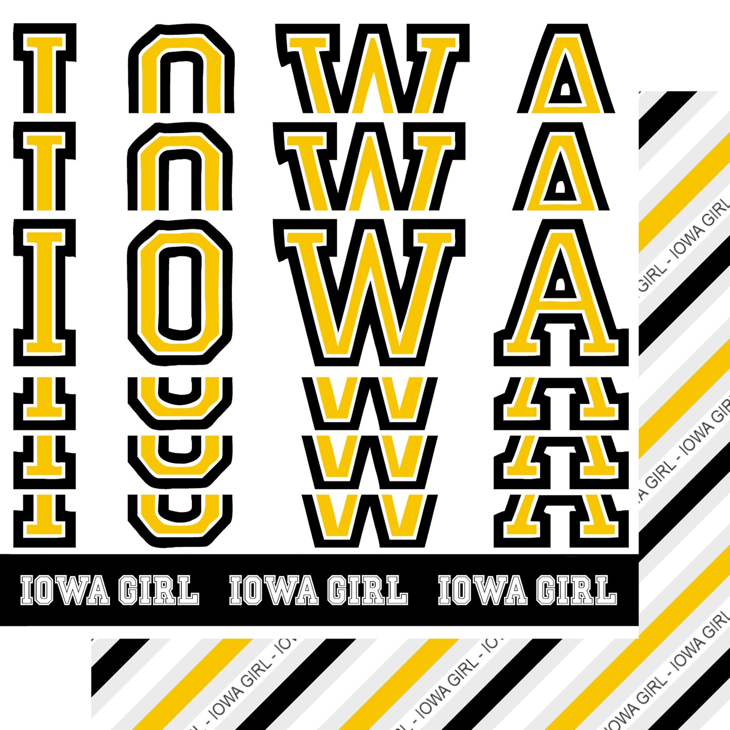 Iowa Girl  12 x 12 Double-Sided Scrapbook Paper by SSC Designs