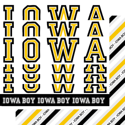 Iowa Boy 12 x 12 Double-Sided Scrapbook Paper by SSC Designs