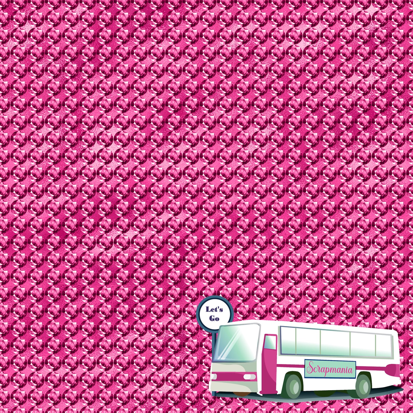 Scrapmania Bus Trip 12 x 12 Double-Sided Scrapbook Paper by SSC Designs