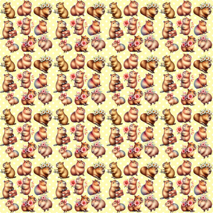 Capybara Café 12 x 12 Double-Sided Scrapbook Paper by SSC Designs