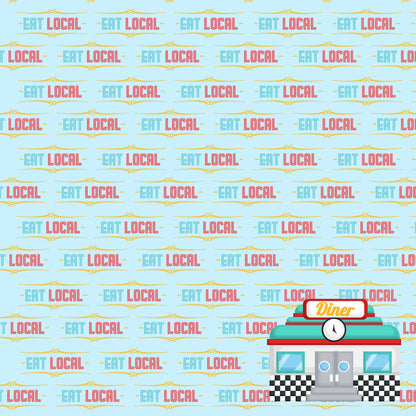 Eat Local 12 x 12 Double-Sided Scrapbook Paper by SSC Designs