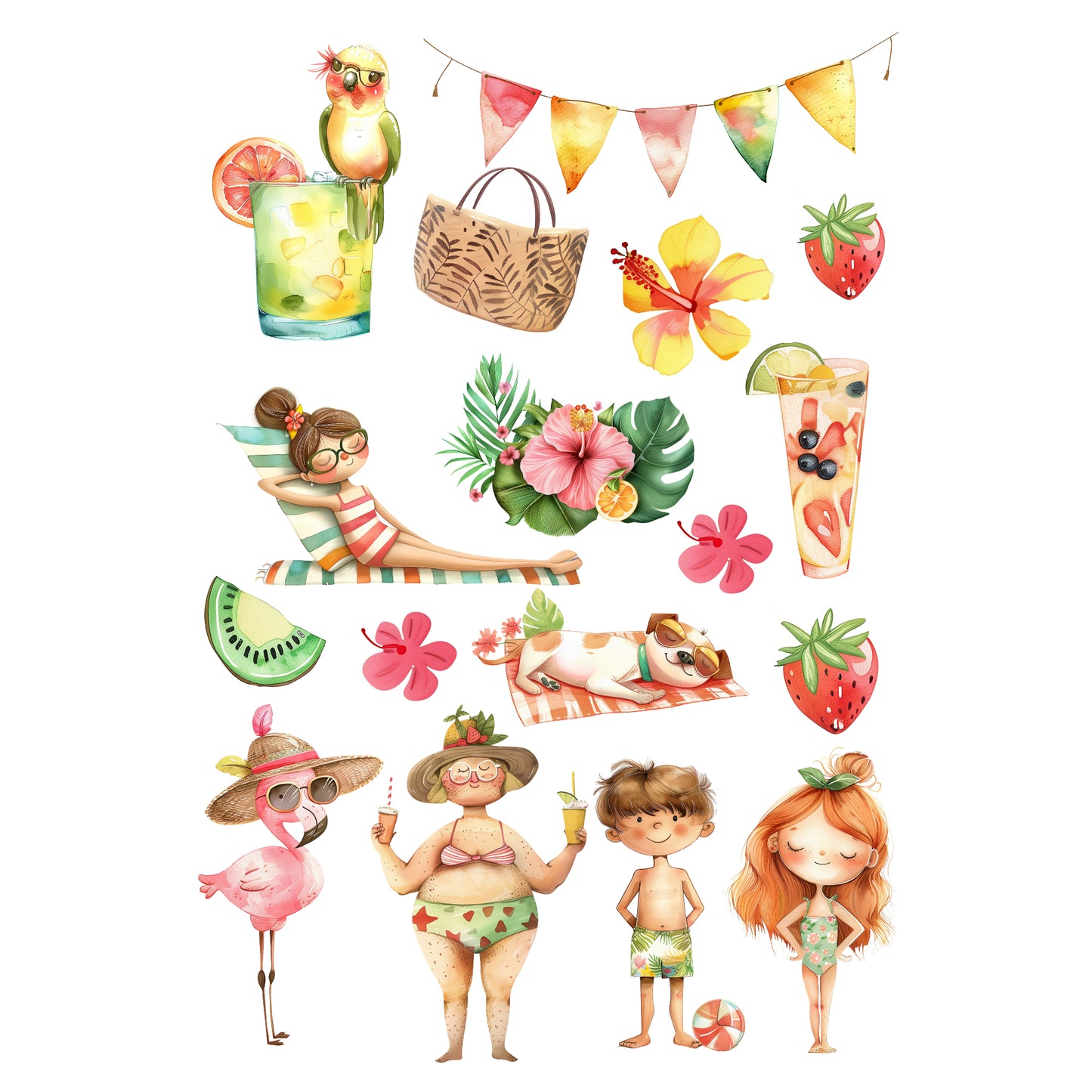 Summer At The Pool Collection Laser Cut Scrapbook Ephemera Embellishments by SSC Designs - 3 Packs