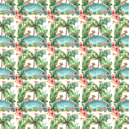 Summer At The Pool Collection 12 x 12 Double-Sided Scrapbook Paper by SSC Designs - 15 Pack