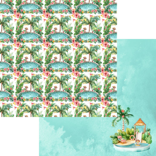 Summer At The Pool Collection 12 x 12 Double-Sided Scrapbook Paper by SSC Designs - 15 Pack