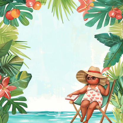 Summer At The Pool Collection Beach 12 x 12 Double-Sided Scrapbook Paper by SSC Designs - 15 Pack