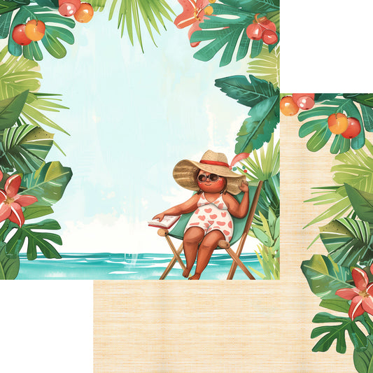 Summer At The Pool Collection Beach 12 x 12 Double-Sided Scrapbook Paper by SSC Designs - 15 Pack