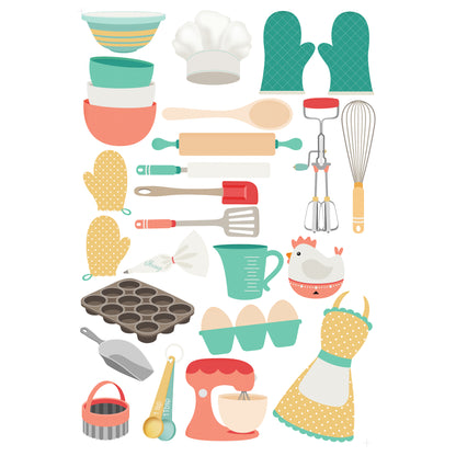 Stir It Up Collection Laser Cut Scrapbook Ephemera Embellishments by SSC Designs - 3 Packs
