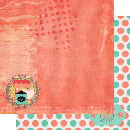 Stir It Up Collection Spice Of Life 12 x 12 Double-Sided Scrapbook Paper by SSC Designs - 15 Pack