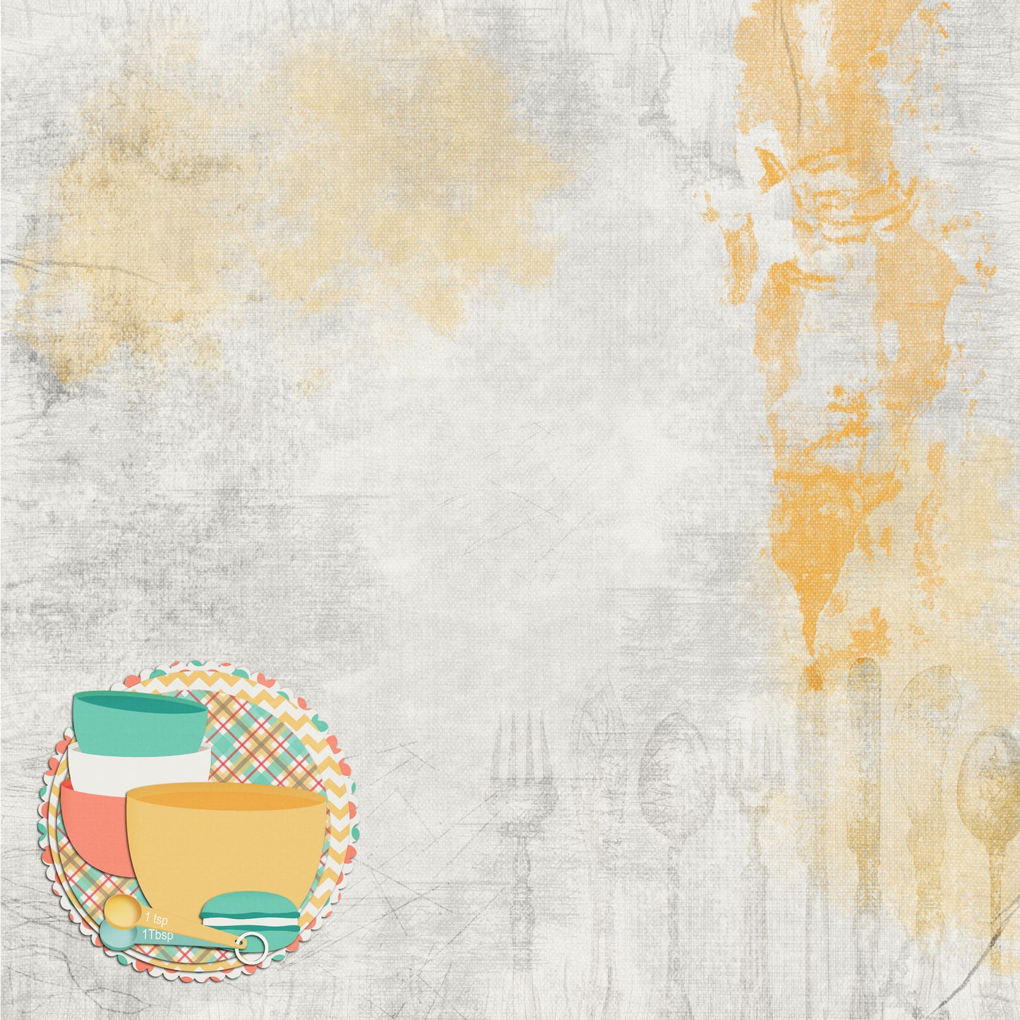 Stir It Up Collection Measure Twice 12 x 12 Double-Sided Scrapbook Paper by SSC Designs - 15 Pack