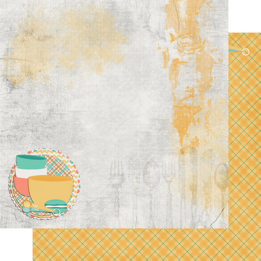 Stir It Up Collection Measure Twice 12 x 12 Double-Sided Scrapbook Paper by SSC Designs - 15 Pack